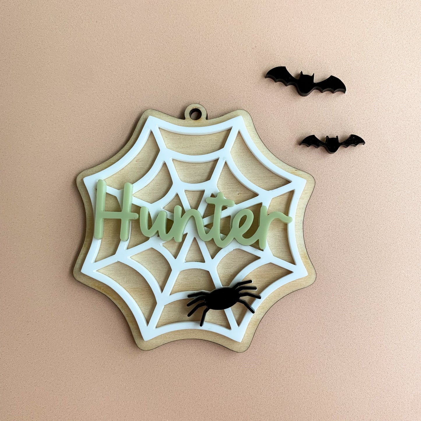 Spiderweb basket tag