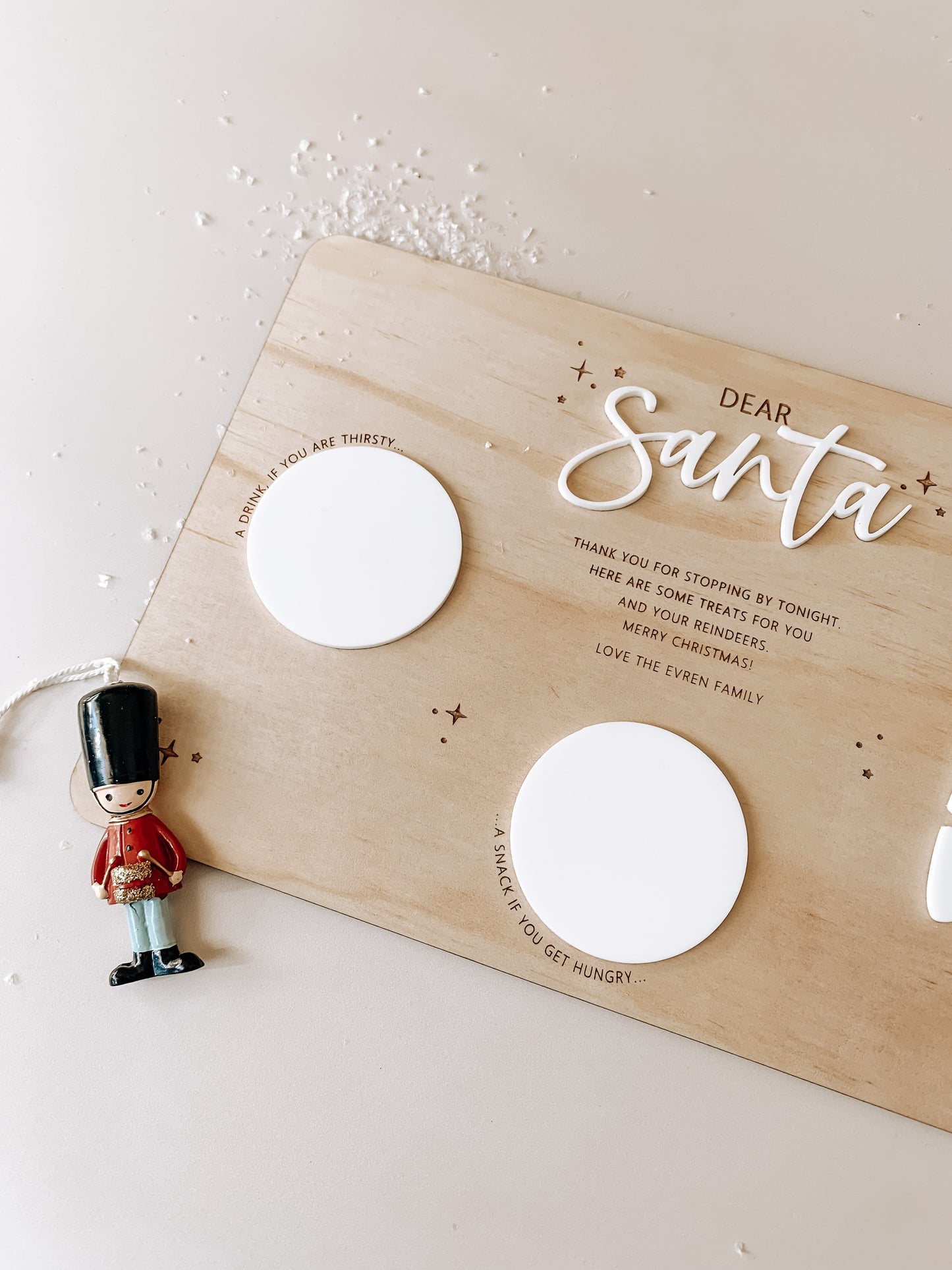 Santa Tray w/ acrylic detail