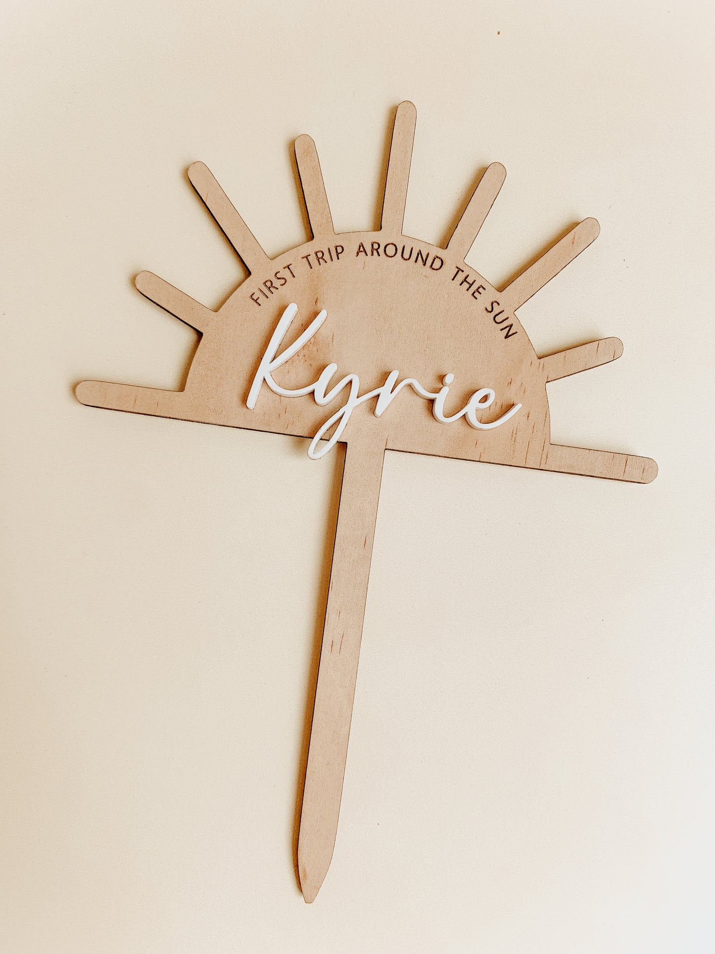 Sun cake topper