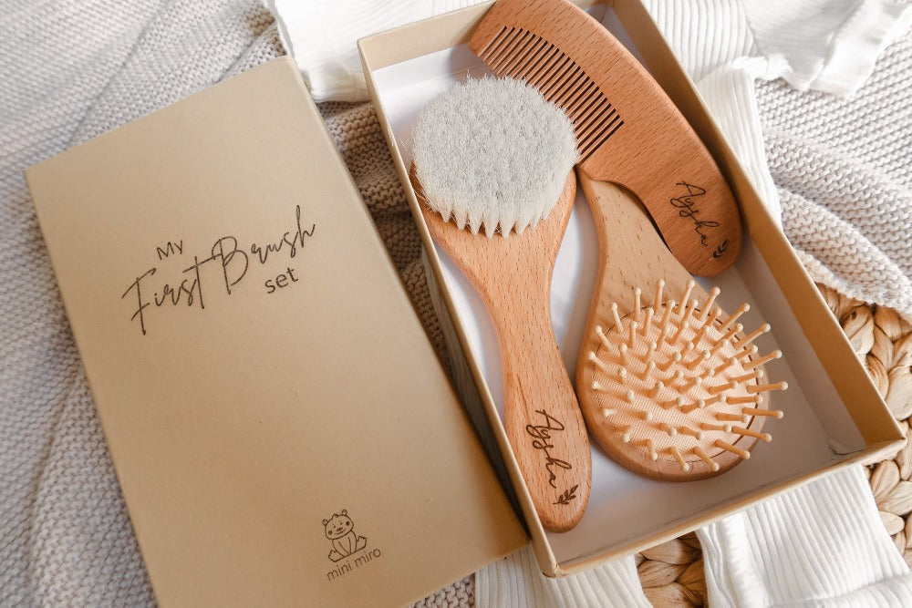 Personalised baby hair brush