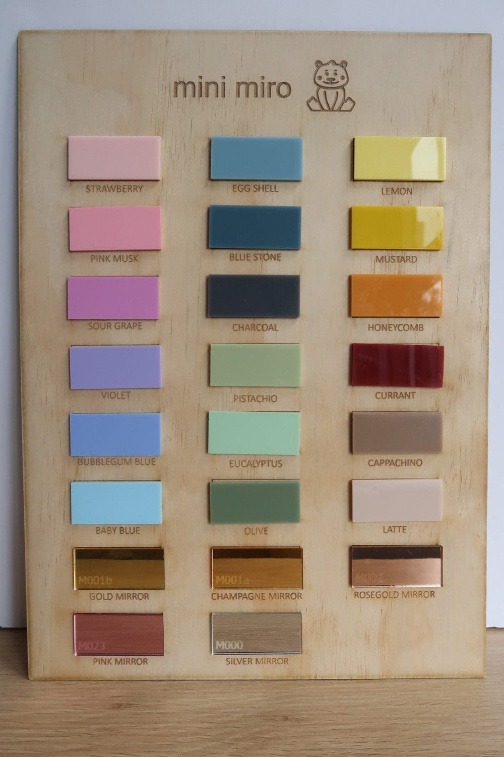 Acrylic colour selection