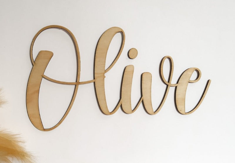 Personalised laser cut name sign/plaque for kids room decor or toddler nursery.