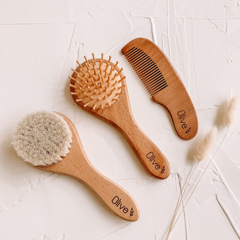 Personalised baby First Hair brush Set – Mini Miro