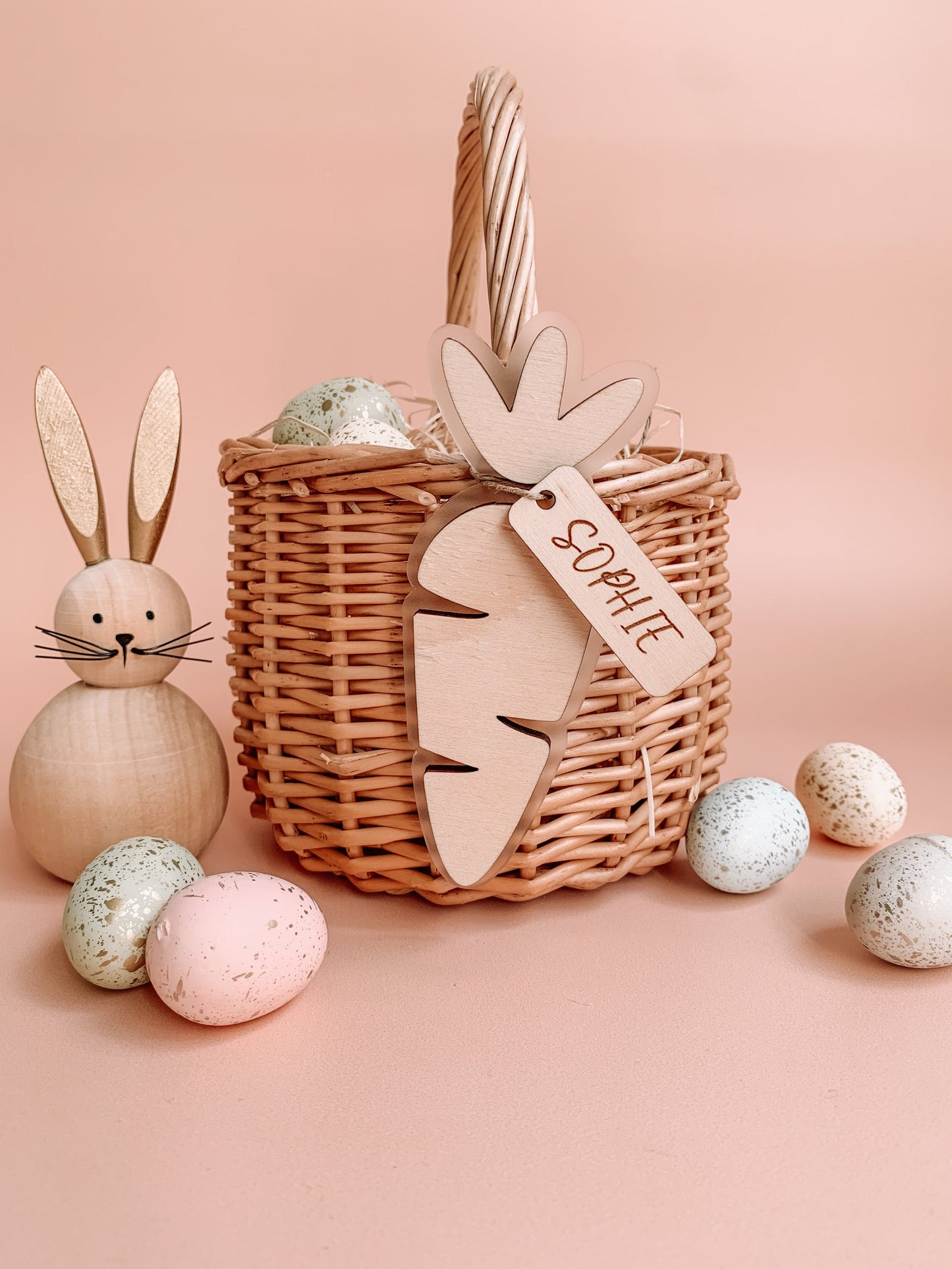 Easter Carrot tag / Frosted backing