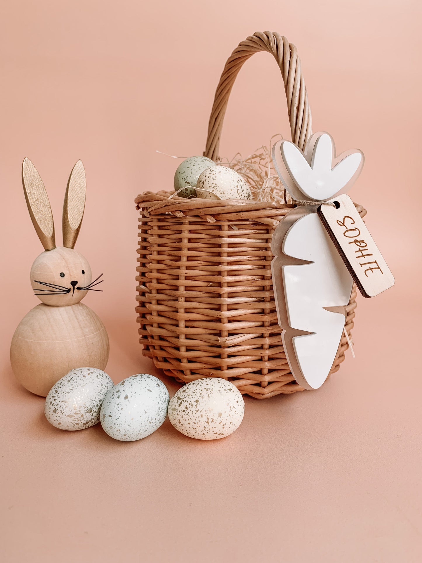 Easter Carrot tag / Frosted backing