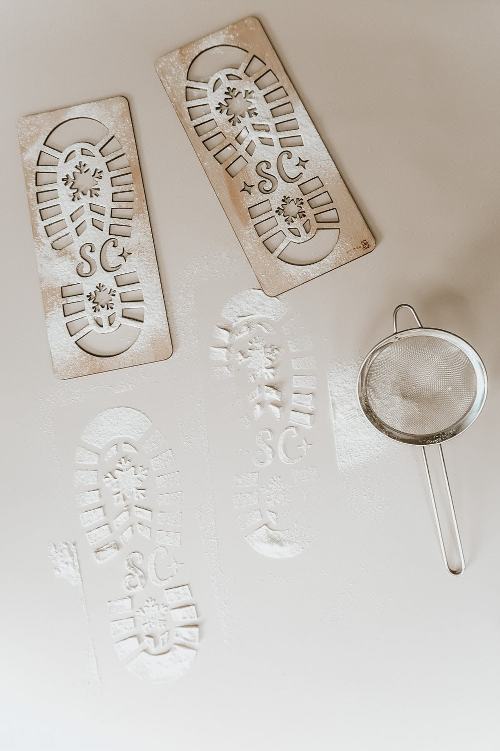Santa boot stencil