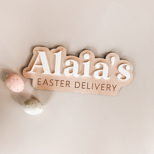 Interchangeable Easter delivery plaque