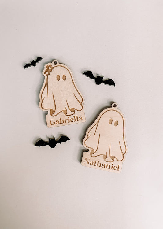 Halloween wooden tag
