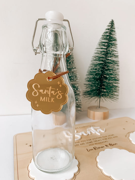 Santa's milk bottle
