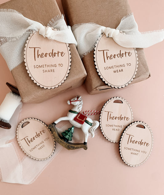 Vintage mindful gift tags